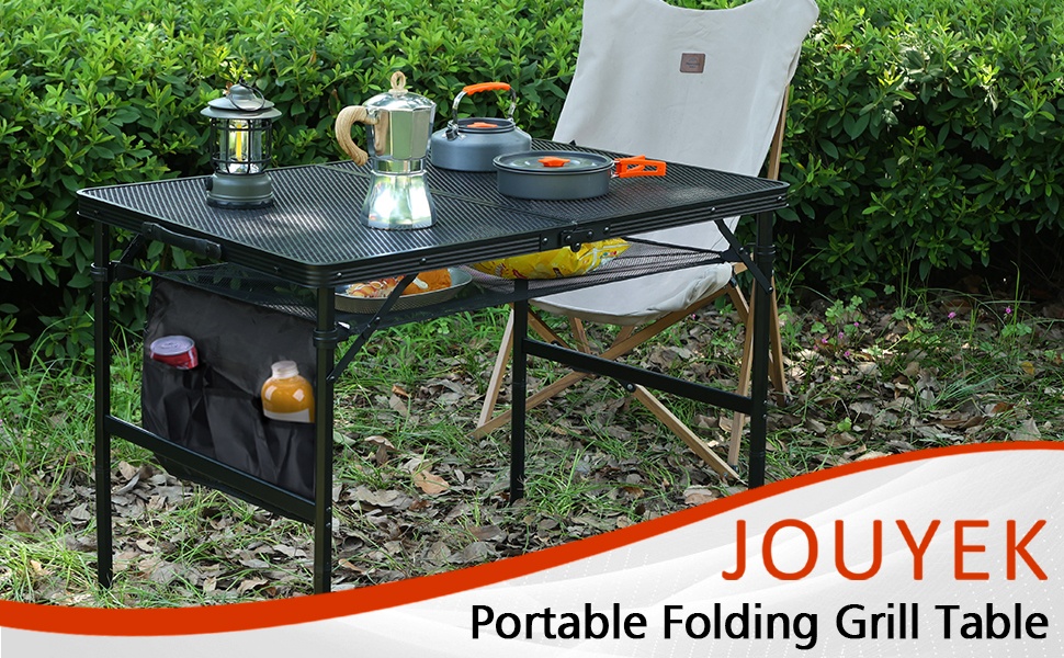 JOUYEK Folding Grill Table