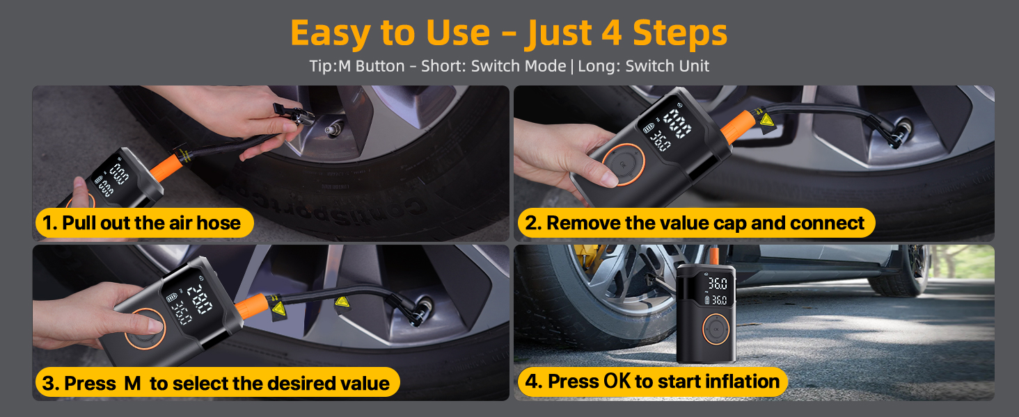 Tire Inflator Portable Air Compressor