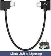APAPATEK for Lightning to Micro USB Cable for DJI Drone Controller OTG Cord Link for iPhone 14 13...