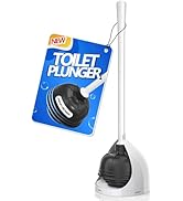 uptronic Toilet Plunger with Holder, Unique Plunger with All-Angle Design, Plungers for Bathroom ...