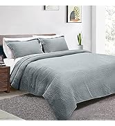 Threadmill Quilts Queen Size Sets | 3-Piece Queen Quilt Set with 2 Pillow Shams - Reversible Soft...
