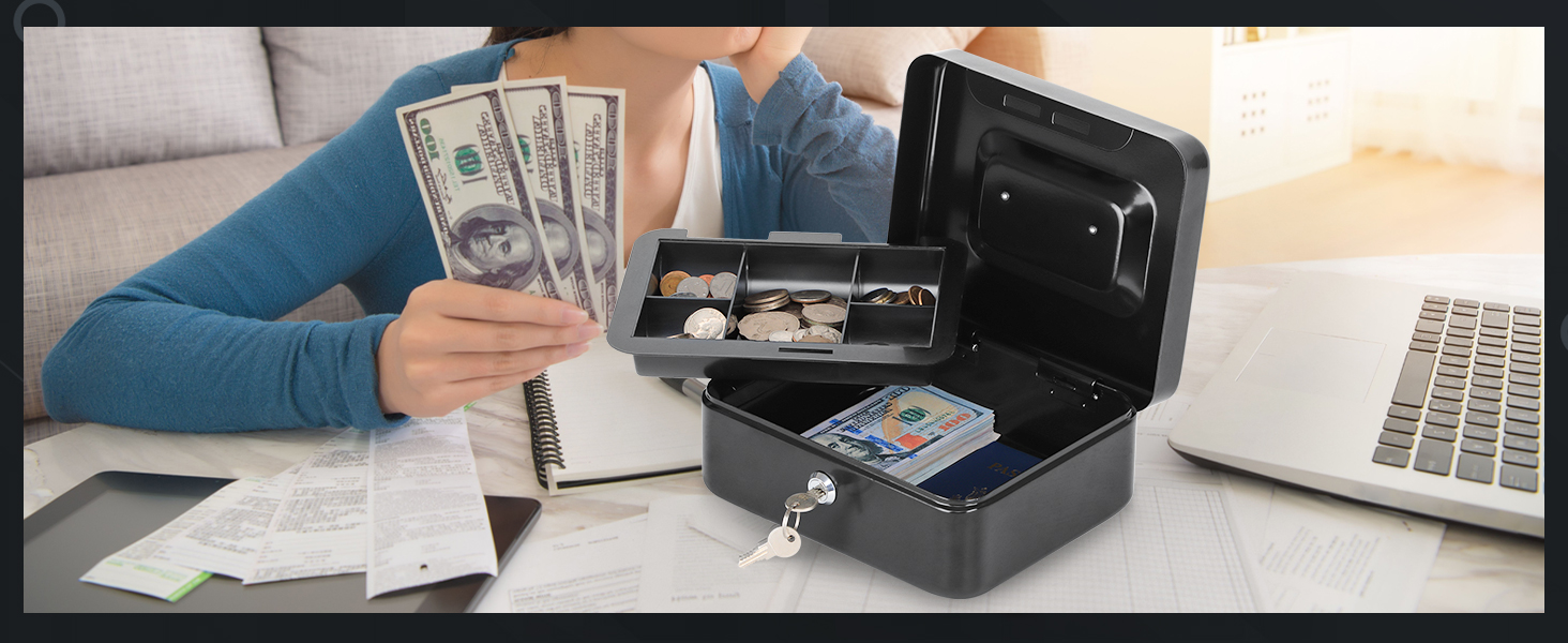 cash box with key