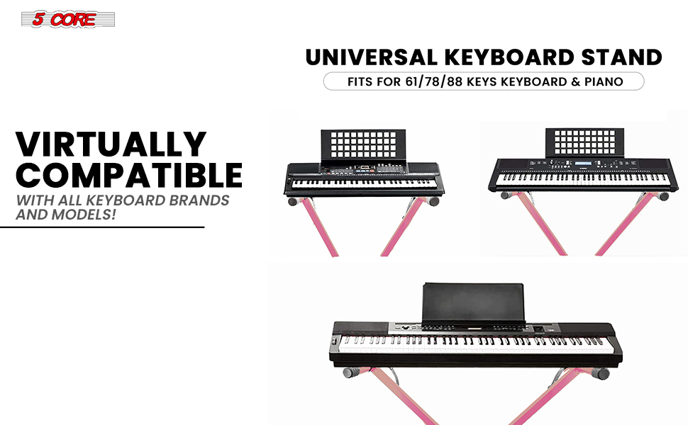 Keyboard Stand Single X Style 7 Adjustable Digital Electric Piano 61 76 88 Keys