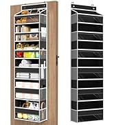 Over The Door Organizer, 6 Shelf Door Hanging Organizers with 6 Large Capacity Pockets, Behind Do...