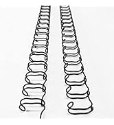 Binditek 100 Pack Double Loop Wire Binding Spines, 5/16 Inch Binding Wire for Letter size, 3:1 Pi...