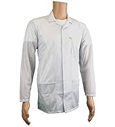 Static Care ESD Jacket, 90% Polyester, 10% Carbon, Knit Cuff, Hands Free Grounding, Good for 100 ...