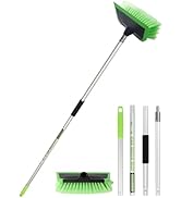 2 in 1 Car Wash Brush with Squeegee PBT Soft Bristle Truck Scrub Detail Brush 60” 151cm with Adju...