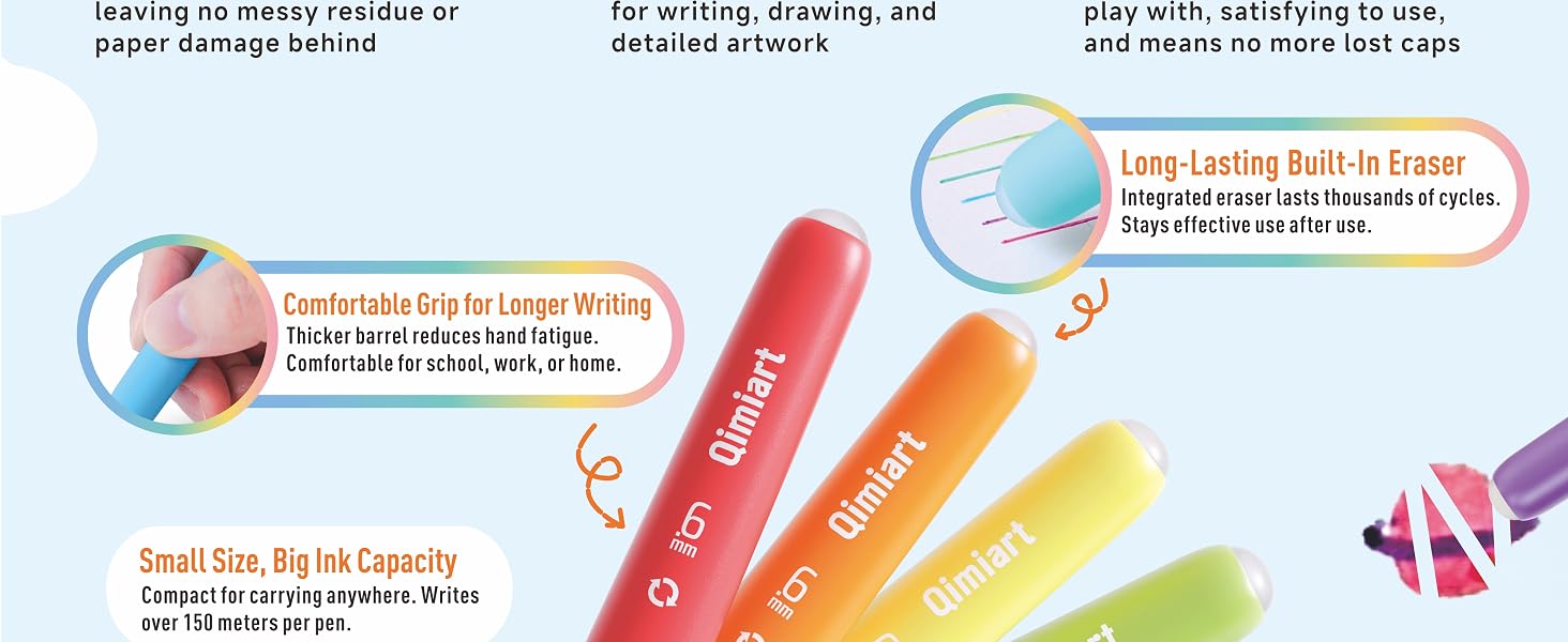 Consistent ink flow delivers vibrant color and clean lines for writing, drawing, detailed artwork