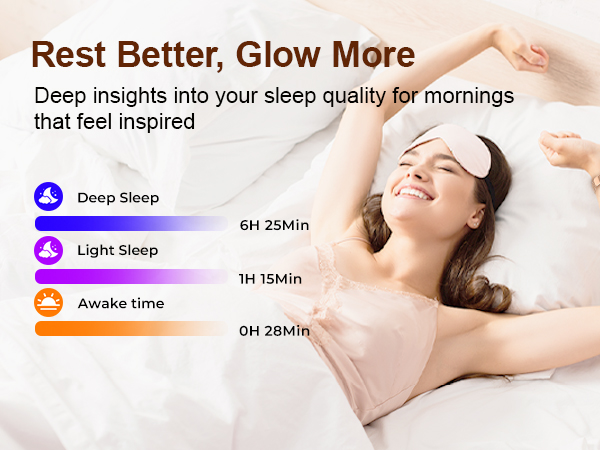 Sleep Quality Monitor with Deep Sleep and Light Sleep Insights