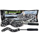 ExoForma Bendable Brush Set - Unique Adjustable 2-Piece Wheel Brush Set Cleans Behind Wheels - To...