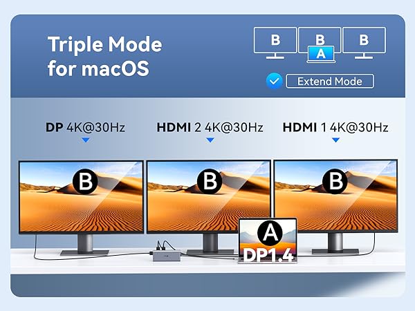 usb c dock displayport laptop hub pc docking station computer