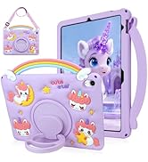 SAMONPOW for iPad A16 Case/10th Generation Case Rainbow Unicorn iPad 11th Generation Case for Kid...