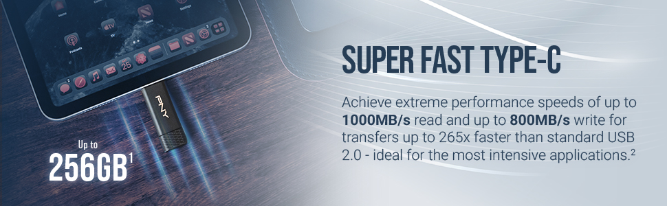 PNY Pro Elite V3 Type-C USB 3.2 Gen 2 Flash Drive - Super Fast Type-C