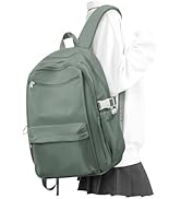 WEPOET Simple School Backpack For Women,Lightweight College Backpack,High School Bag For Teens Bo...