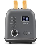 BUYDEEM DT730 Motorized Toaster, 2-Slice Smart Digital Leverless Toaster with LCD Countdown Timer...