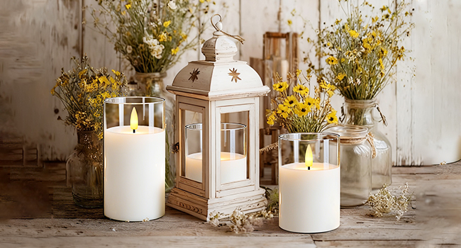 outdoor candles for lantern