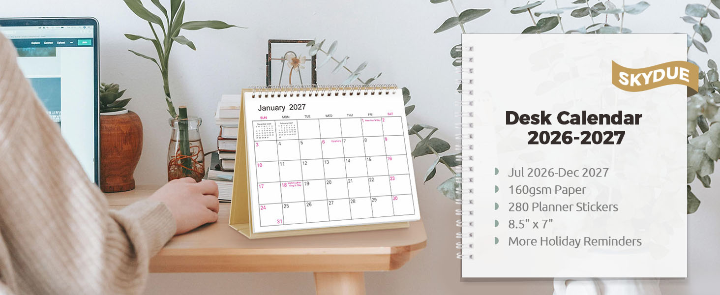 desk calendar 2026-2027