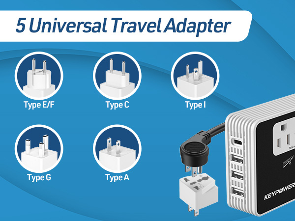 5 Universal Travel Adapter