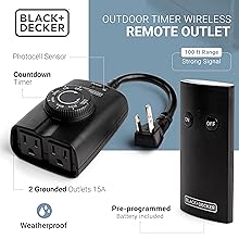 Outdoor Wireless Remote Control Outlets 
