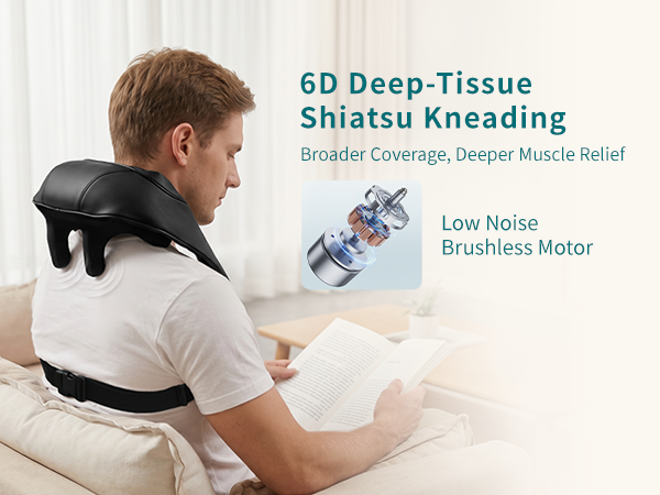 6D Deep-Tissue Shiatsu Kneading Broader Coverage, Deeper Muscle Relief