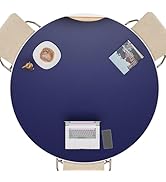 CENNBIE 42 Inches Round Table Pad- Cork &amp; Leather Table Mat - Suitable as Side Dining Coffee Tabl...