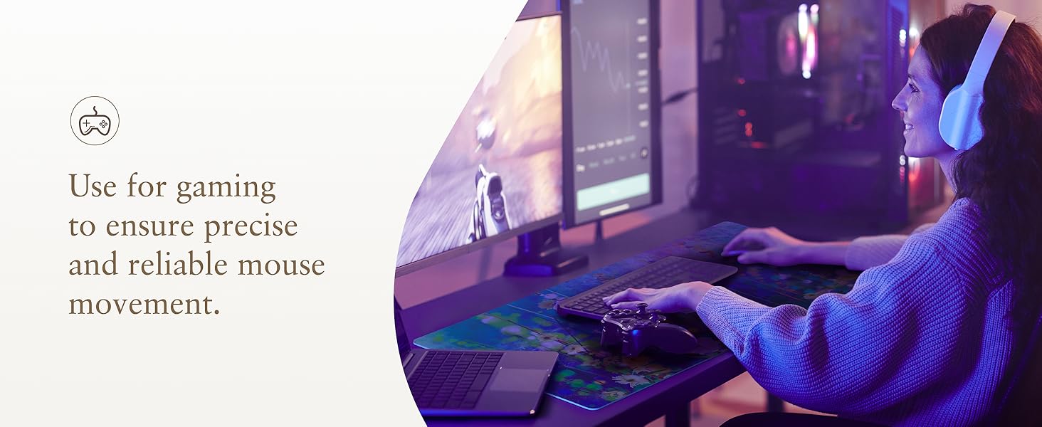 Use for gaming to ensure precise and reliable mouse movement.