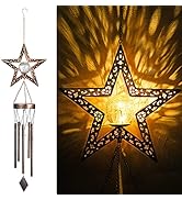 Star Solar Wind Chimes, DesGully Wind Chimes for Outside Yard Garden Patio Decor, Gifts for Birth...