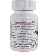 Potassium Hydroxide Flakes KOH Caustic Potash Anhydrous Dry Electrolite - 4 oz Bottle - Food Grad...
