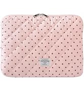 Puffy Laptop Sleeve 13-15.6 Inch Corduroy Quilted Laptop Protective Case Cute Floral Computer Sle...