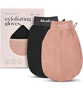 Kitsch Exfoliating Gloves 2pc – Korean Exfoliating Mitt &amp; Deep Exfoliating Body Scrubber for Show...