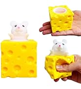 Squishy Cheese Stress Balls Pop Fidget Toys (1-Pack) Animal Stress Ball Squishy Sensory Fidget To...