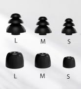 multiple different size silicone foam ear buds tips