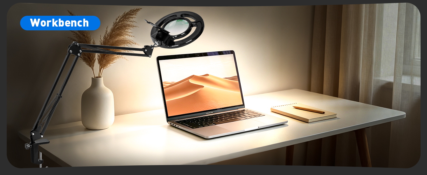 workbench light Painting magnifying glass with light lighted magnifying glass magnifier with light