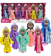 Little Dolls Set with Mini Princess Dolls for Girls – Princess Toy Dolls for Dollhouse –Small Dol...
