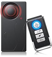 110dB Car Alarm System, Anti-Theft Vibration Alarm with 10 Levels Sensitivity Adjustable, Wireles...