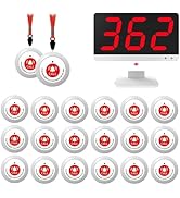 SavvyMate Wireless Call Light System for Medical Office, 20 Call Buttons for Elderly,1000ft, Pati...
