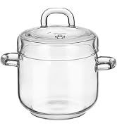 Thickened Glass Pot Clear Pots for Cooking Microwave Safe Cooking Pot for Soup Pasta Noodle Milk ...