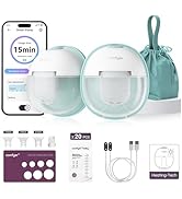 comfyer Heated Breast Pump Hands Free, Industry-Leading Heating Tech, Innovative Magnetic Chargin...