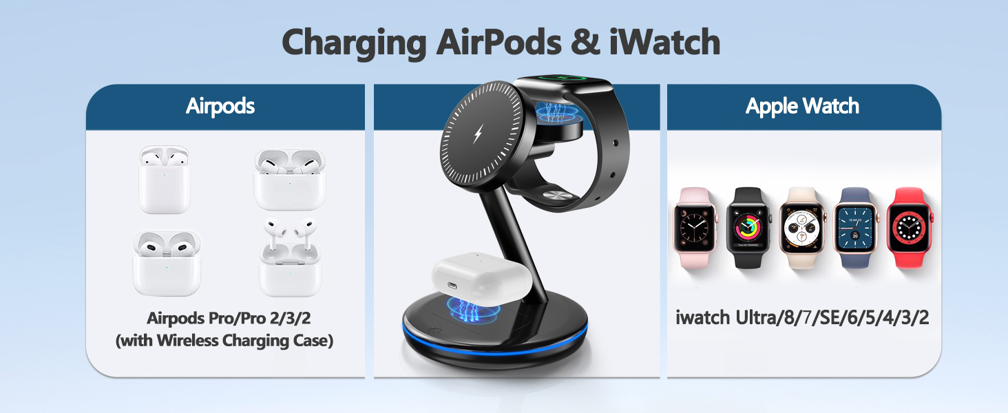 3 in 1 Charging Station for Apple Devices
