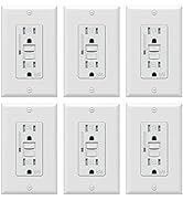 [6 Pack] WEBANG Self-Test GFCI Outlets, Tamper-Resistant and Weather-Resistant, GFCI Receptacle w...