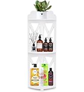 ShellKingdom Toilet Paper Stand, Corner Shelf Stand, Small Bathroom Storage Cabinet for Bathroom,...