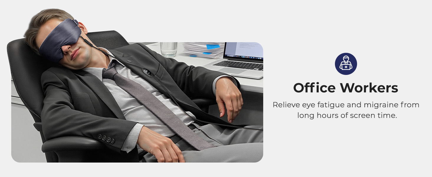 office nap meditation sleep relaxation tired eye relief