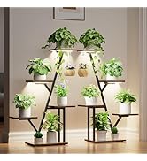 Plant Stand with Grow Light Indoor: Lighted Corner Plant Stands for Indoor Growing, 5 Tiered Plan...