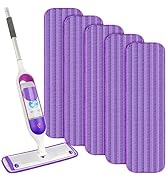 Reusable Mop Pads Compatible with Swiffer PowerMop, Microfiber Mop Replacement Pads Refills Washa...