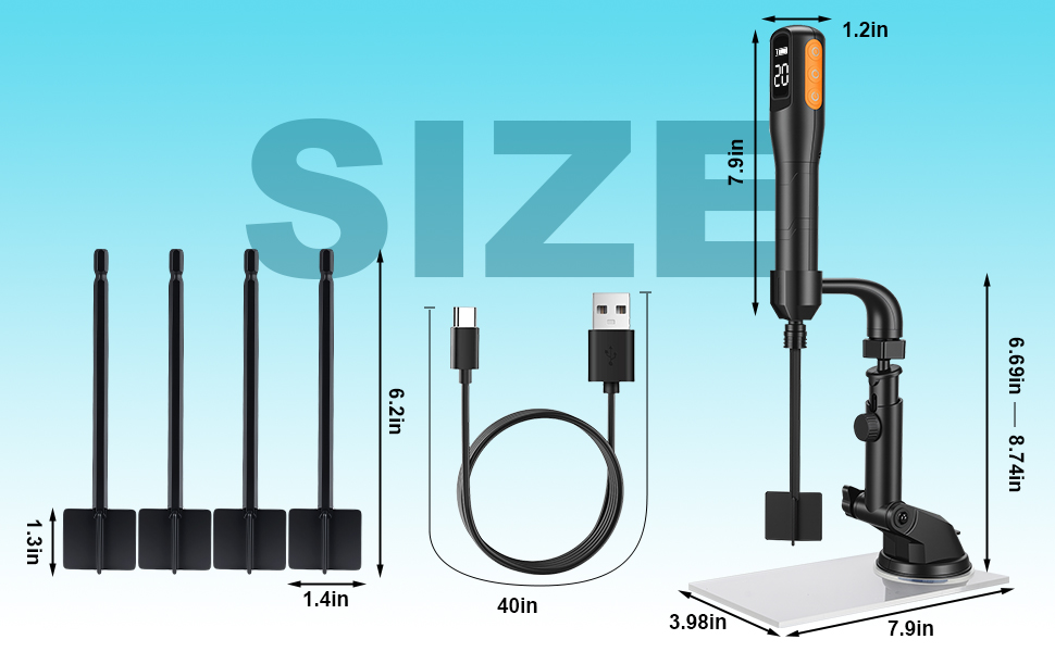 resin stirrer rod size