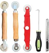 Screen Repair Kit &amp; Window Screen Replacement Kit with Spline Roller Tool, Spline Removal Hook, S...