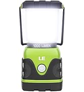 LE LED Camping Lantern, Battery Powered LED with 1000LM, 4 Light Modes, Waterproof Tent Light, Pe...