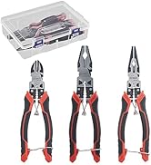Pliers Set, HOUSERAN 3-Piece Pliers Tool Set Including 8.3” Needle Nose Pliers, 8.3” Linemans Pli...