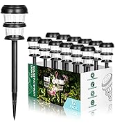 GIGALUMI 12 Pack Solar Garden Lights, Outdoor Solar Lights Waterproof, Automatic Solar Pathway Li...
