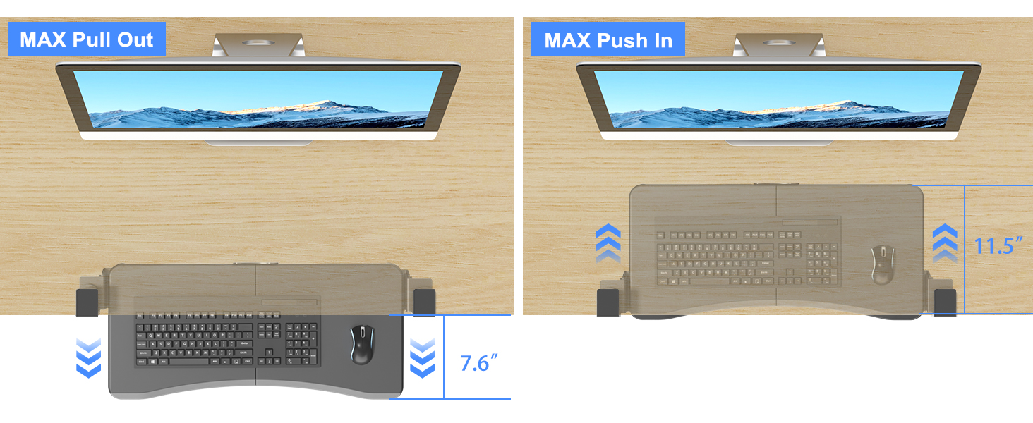 keyboard tray under desk